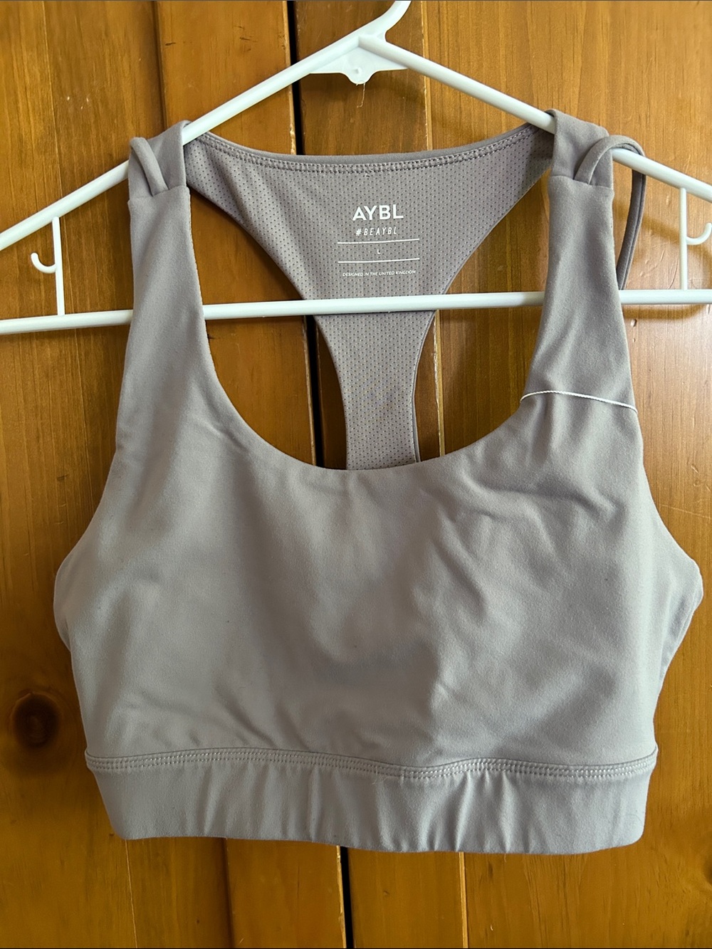 AYBL Taupe/Light Taupe Padded Racerback Sports Bra